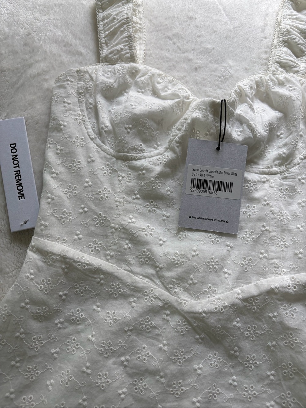Princess Polly White Eyelet Mini Dress - Picture 3 of 5